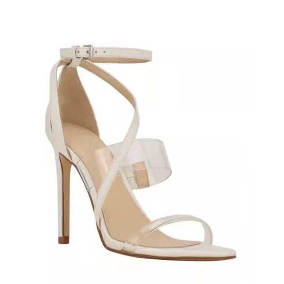 Guess Felecia Ankle Strap Sandal - White iradecent - Picture 1 of 8